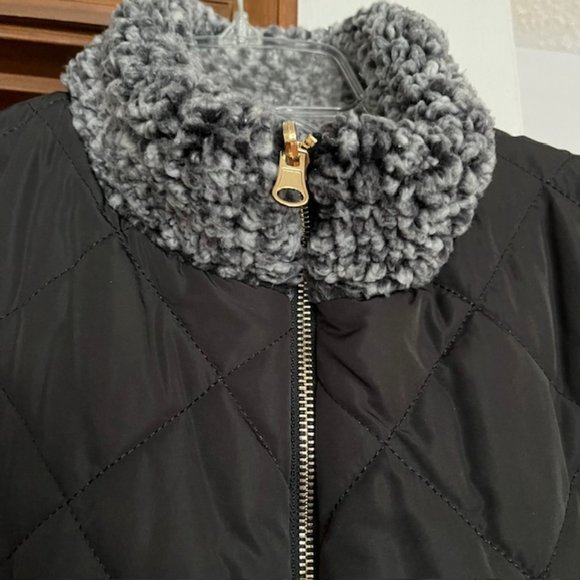 Women's Reversible Sherpa Vest Quilted Zip Fleece Padded Gilet with Pockets Med - Picture 2 of 6